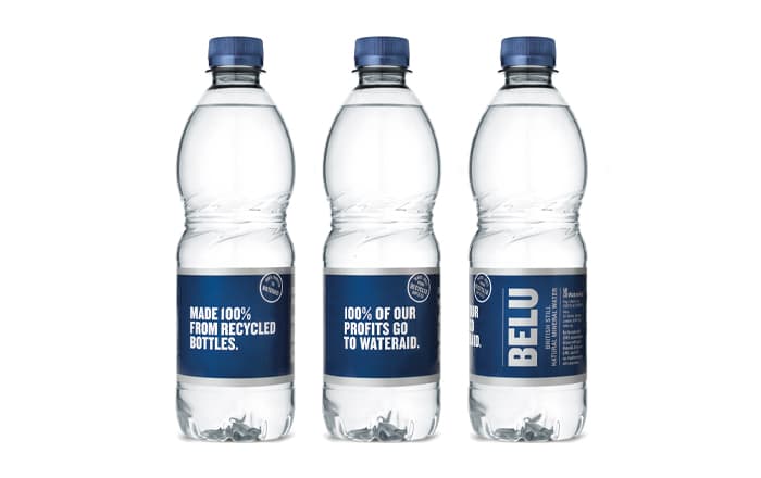 Belu Becomes First UK Water Company To Make All Plastic Bottles From 100% Recycled Plastic Bottles.