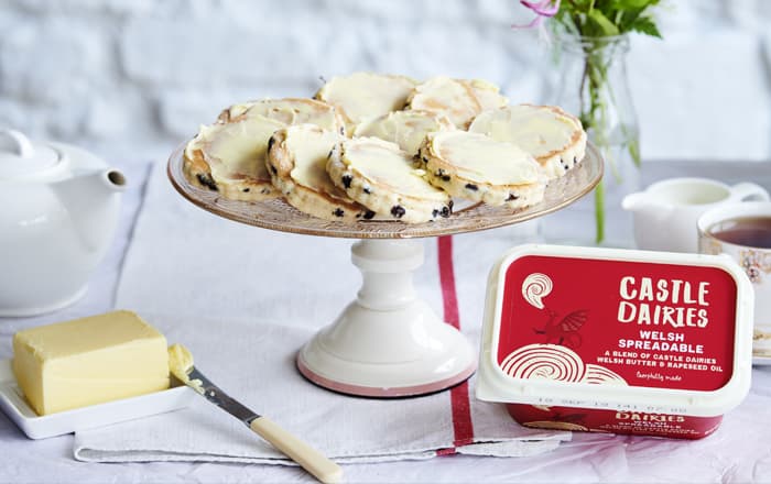 The Lucky Welsh! Castle Dairies Welsh Spreadable Butter Now available In M&S Stores Across Wales.