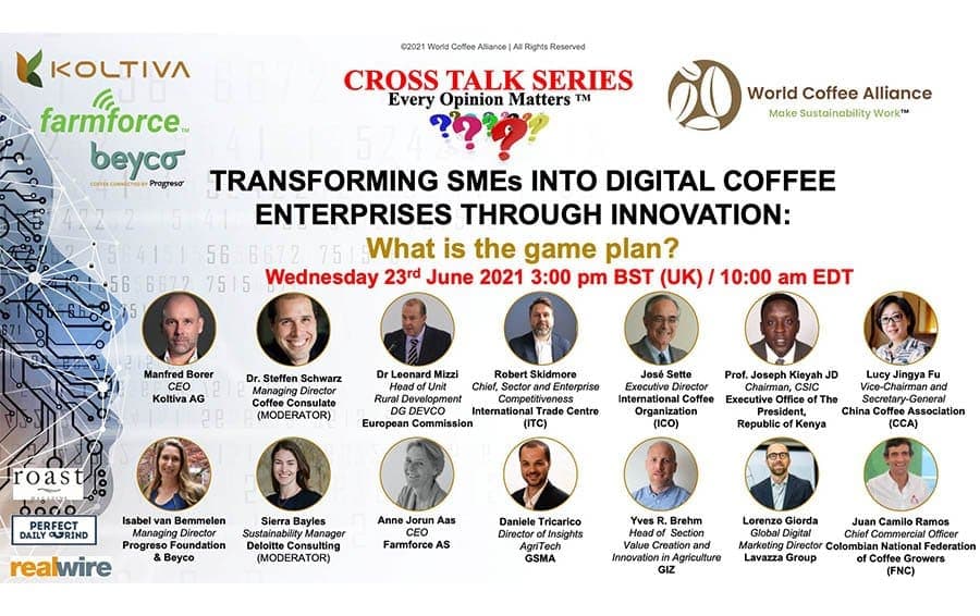World Coffee Alliance (WCA) announces confirmed speakers at WCA Cross Talk series 2021 virtual event