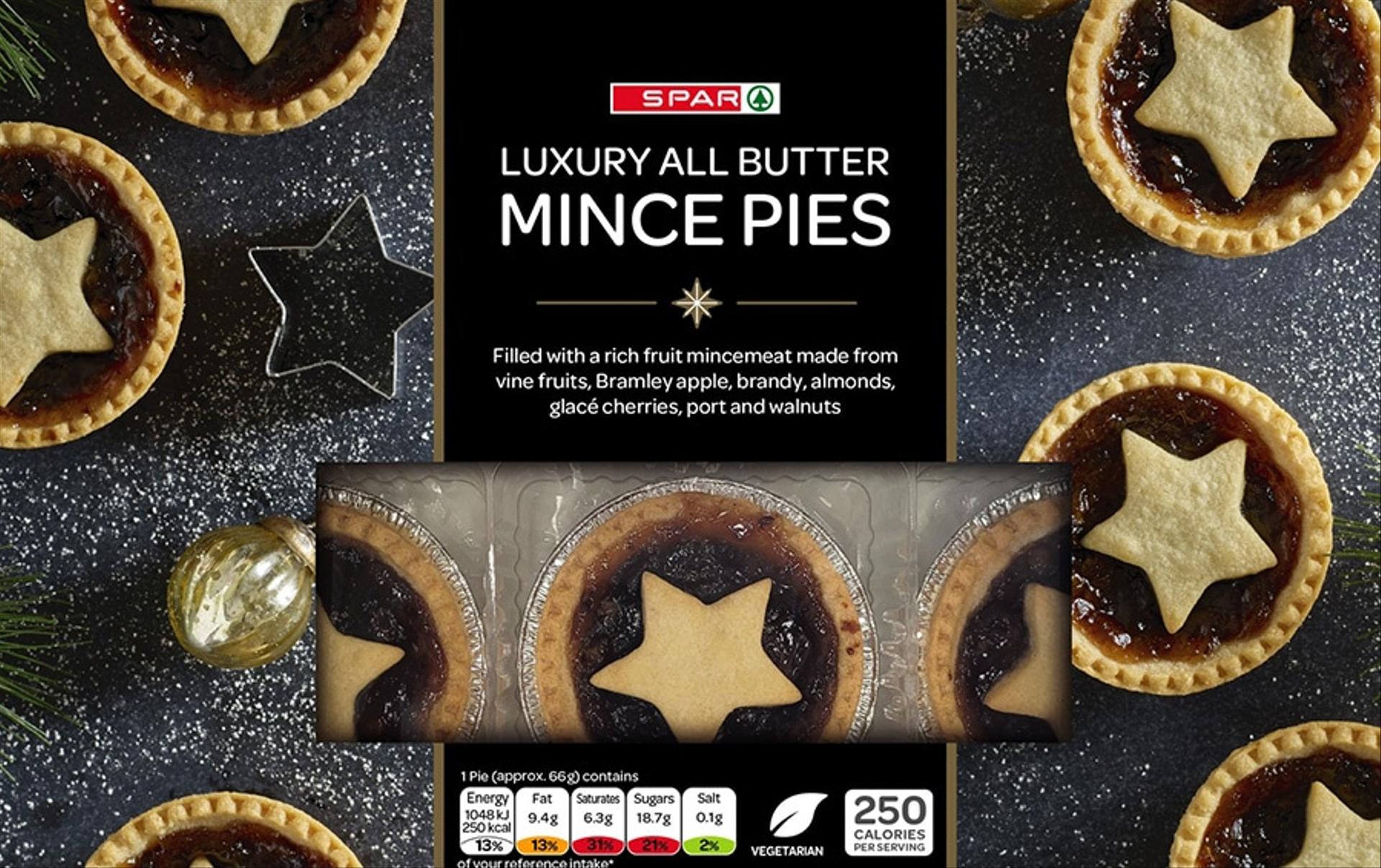 SPAR luxury all butter mince pies voted the best in the UK