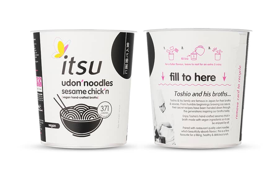 Itsu swaps to more sustainable packaging for its instant noodles