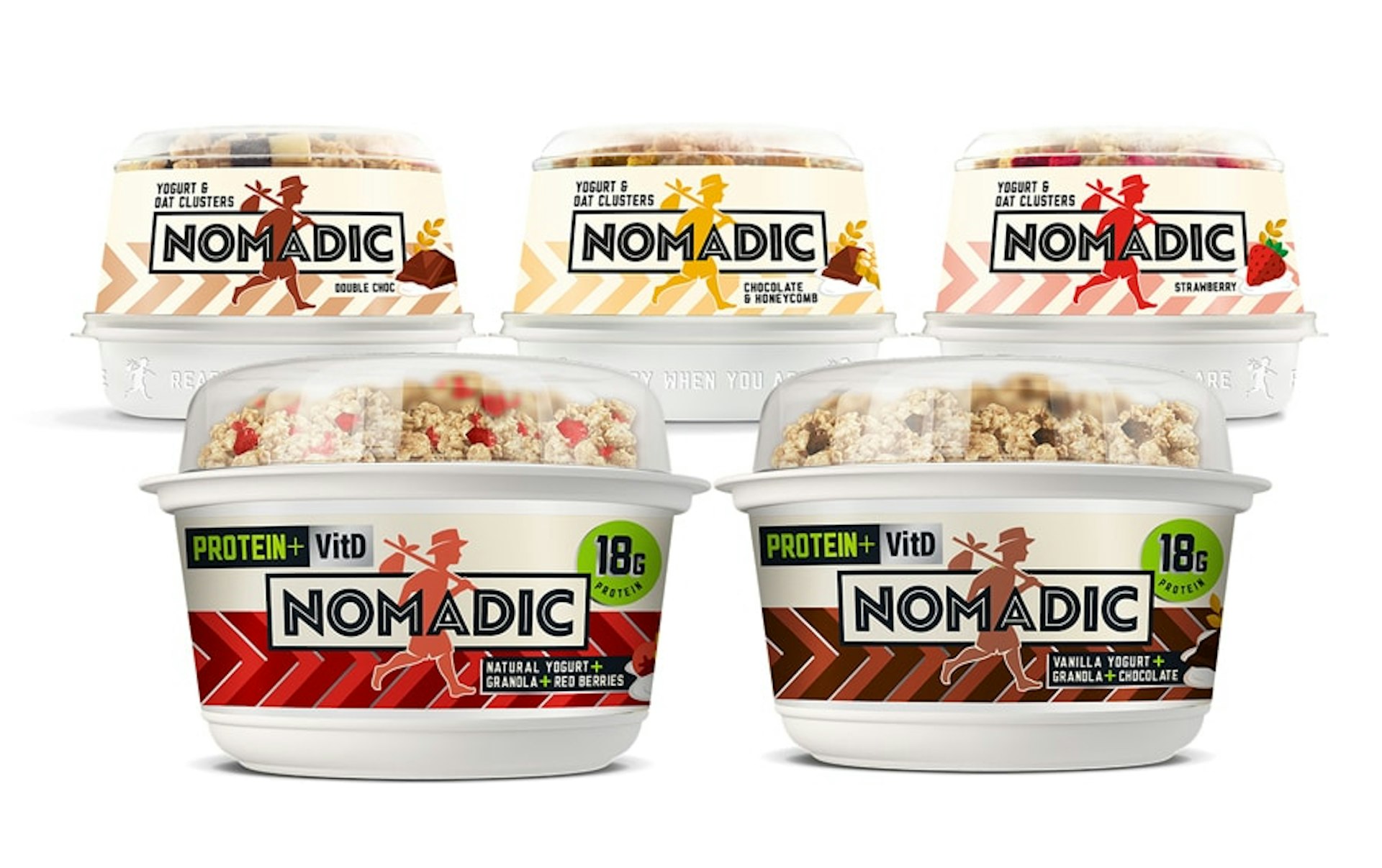 New, but instantly recognisable packaging format launches Nomadic’s Protein+ Granola range