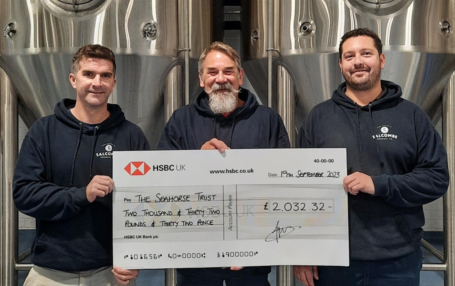 Salcombe Brewery Co. announces donation to The Seahorse Trust