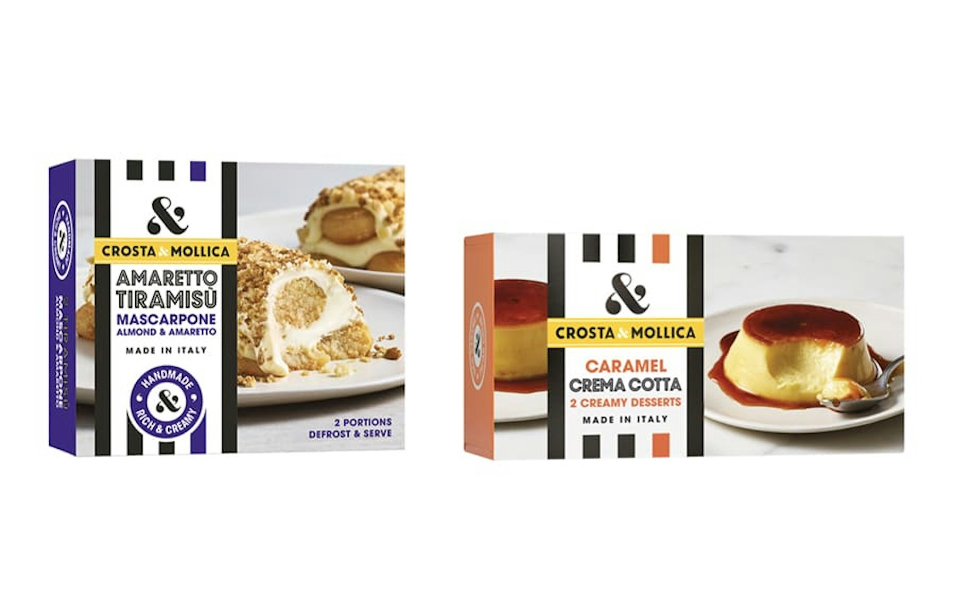 Crosta & Mollica expands frozen dessert range with new Amaretto Tiramisù and Crema Cotta