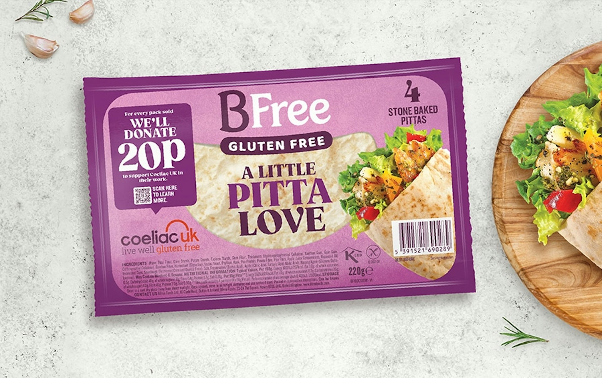 BFree supports Coeliac Awareness Month through on-pack promotion and donations from pitta packs sold